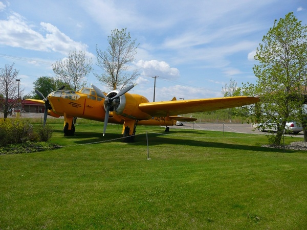 yellow two engine propeller