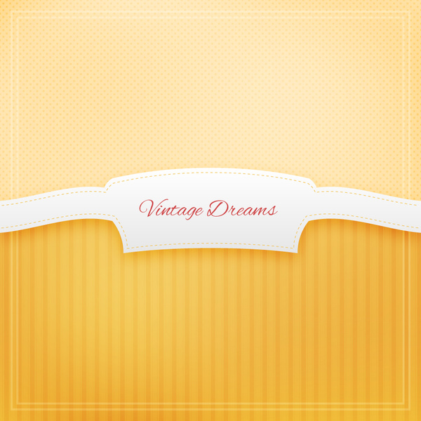 yellow vintage dream ribbon label
