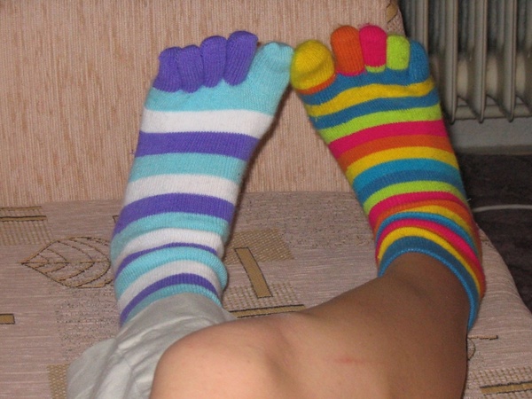 your feet in socks 