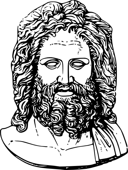 Zeus Head clip art