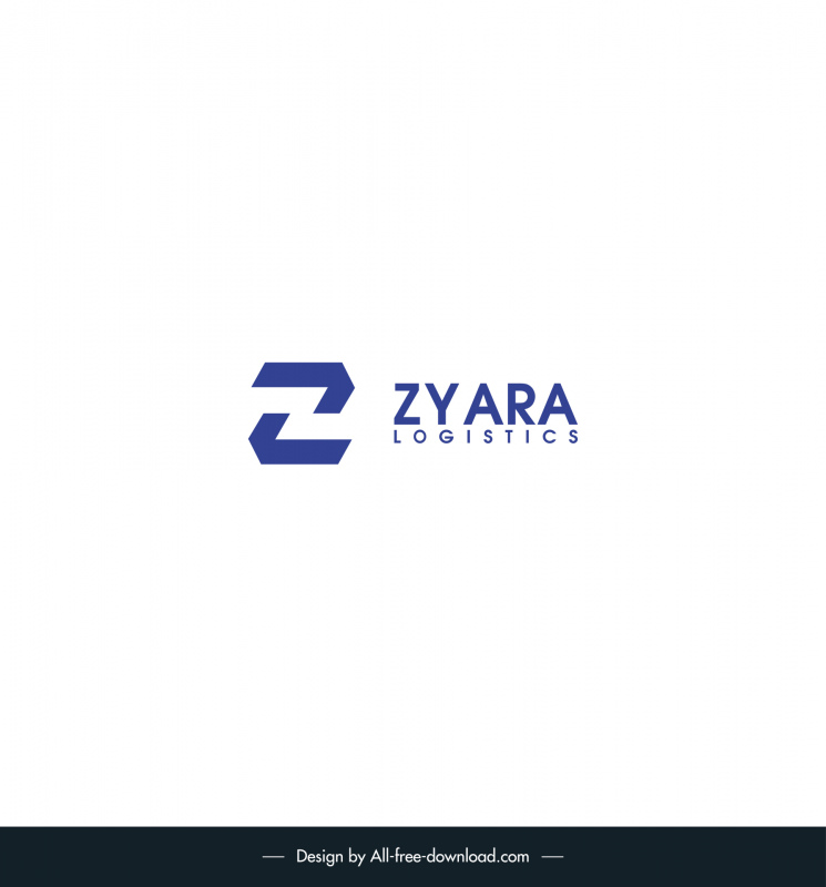 zyara logistics logo template flat symmetric geometry texts decor 