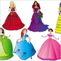 Vector beautiful cartoon princess Free vector for free download about ...