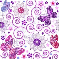 Purple butterfly background Free vector for free download about (25 ...