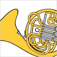 French Horn clip art Free vector in Open office drawing svg ( .svg ...