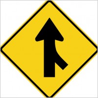 Roads Merge Sign clip art Vector clip art - Free vector for free download