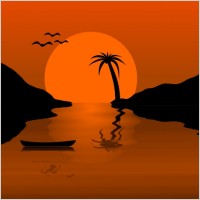 Vector beach scene Free vector for free download about (15) Free vector ...