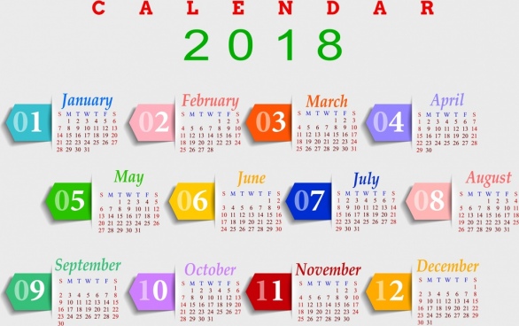 Free Vector Calendar Template