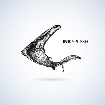 Black ink splashes Free vector in Adobe Illustrator ai ( .ai ) vector