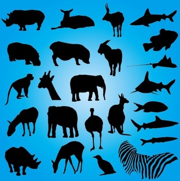 Download Vector Zoo Animal Silhouettes Free Vector Download 14 868 Free Vector For Commercial Use Format Ai Eps Cdr Svg Vector Illustration Graphic Art Design