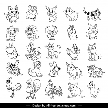 Black And White Cartoon Free Vector Download 32 003 Free Vector For Commercial Use Format Ai Eps Cdr Svg Vector Illustration Graphic Art Design