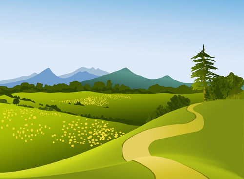 Green field landscape free vector download 8 215 Free 