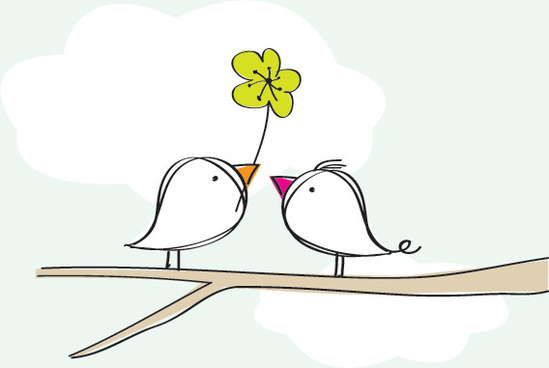 Download Love Birds Vector Art Free vector in Adobe Illustrator ai ...
