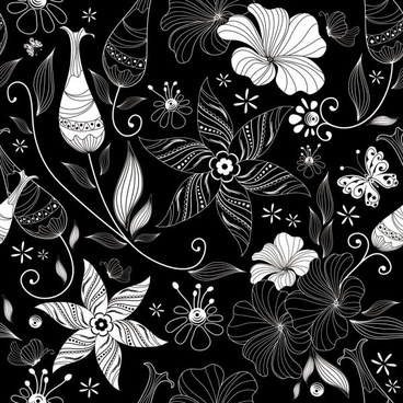 Black And White Floral Pattern Free Vector Download 36 247 Free Vector For Commercial Use Format Ai Eps Cdr Svg Vector Illustration Graphic Art Design