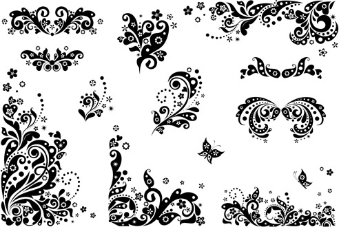 Vector black floral cdr free vector download (15,990 Free vector) for commercial use. format: ai ...