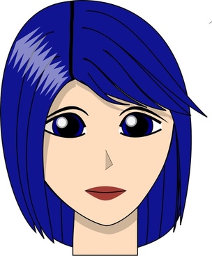 Blue hair free vector download (7,898 Free vector) for commercial use ...