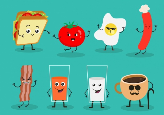 Cute Cartoon Food Icon Free Vector Download 47 821 Free Vector For Commercial Use Format Ai Eps Cdr Svg Vector Illustration Graphic Art Design