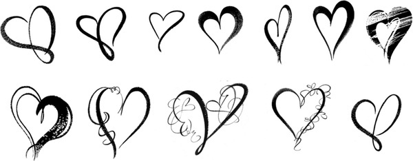 Brush Hearts photoshop brushes in Photoshop brushes ( .abr ) file format format for free