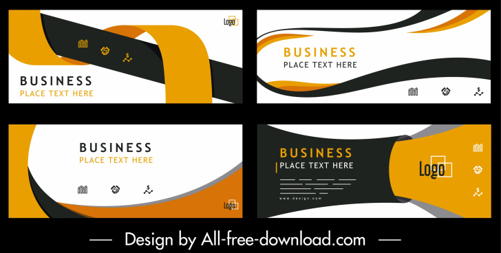 Business Banners Templates Colorful Modern Abstract Dynamic