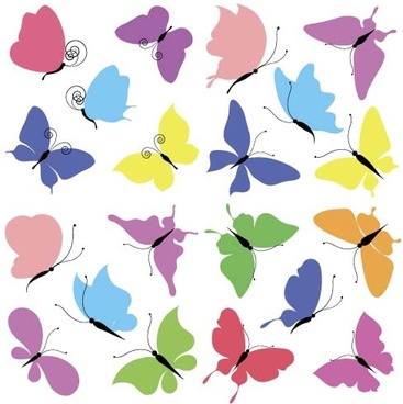 butterfly color free vector download 32783 free vector