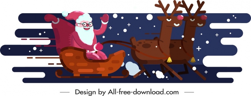 Download Merry Christmas Banners Santa Claus And Reindeer Free Vector Download 18 217 Free Vector For Commercial Use Format Ai Eps Cdr Svg Vector Illustration Graphic Art Design PSD Mockup Templates