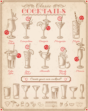 Vector Cocktail Menu Free Vector Download 2 261 Free Vector For Commercial Use Format Ai Eps Cdr Svg Vector Illustration Graphic Art Design