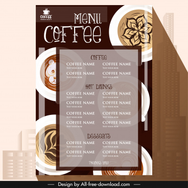 coffee menu template microsoft word free download