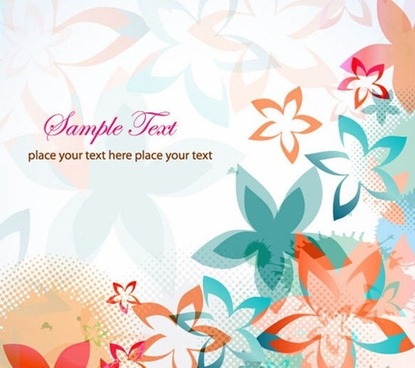 Colorful floral background Free vector in Encapsulated PostScript eps ( .eps ) vector