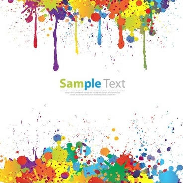 Colorful Paint Splats Vector Background Free vector in Encapsulated ...