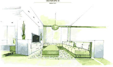 House Interior Sketch Free Vector Download 9 893 Free