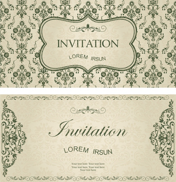 Vintage Invitation Card Design Free Vector Download 22 375 Free Vector For Commercial Use Format Ai Eps Cdr Svg Vector Illustration Graphic Art Design