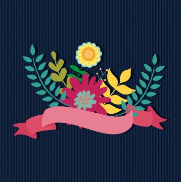 Download Flower Ribbon Free Vector Download 16 894 Free Vector For Commercial Use Format Ai Eps Cdr Svg Vector Illustration Graphic Art Design