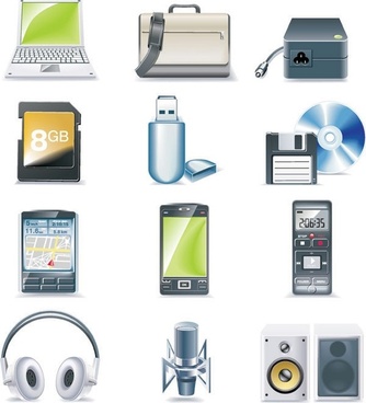 Digital equipment icon vector 2 Free vector in Encapsulated PostScript ...