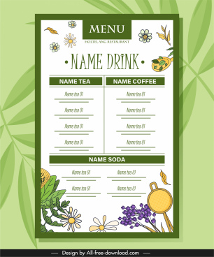Vector Template Drink Menu Free Vector Download 29 495 Free Vector For Commercial Use Format Ai Eps Cdr Svg Vector Illustration Graphic Art Design