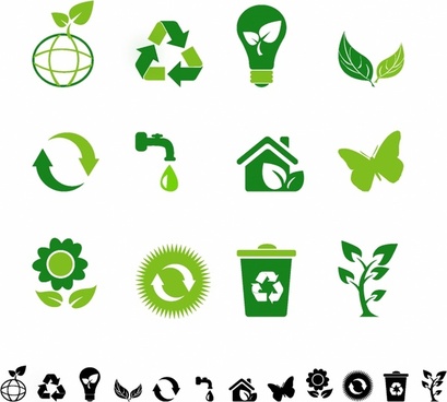 Green eco icons free vector download (25,327 Free vector) for ...