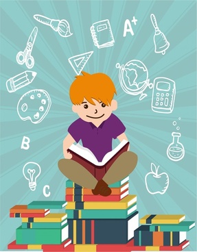 Download Boy Reading Book Free Vector Download 3 340 Free Vector For Commercial Use Format Ai Eps Cdr Svg Vector Illustration Graphic Art Design