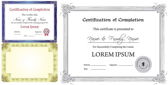 Certificate Of Completion Template Free from images.all-free-download.com