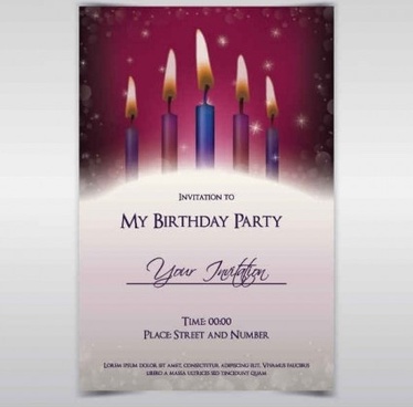 birthday invitation card background design free download