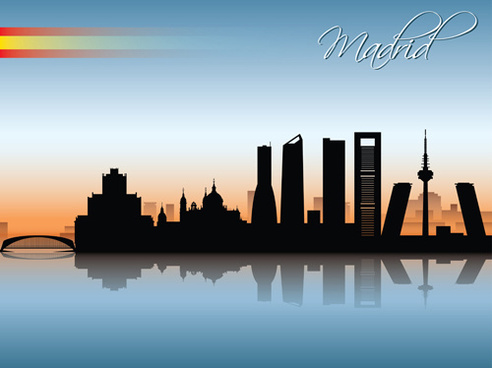 World famous cities silhouettes vector set Free vector in Encapsulated ...