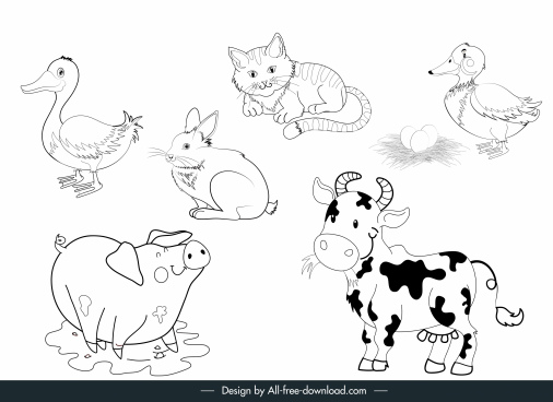 Download Vintage Farm Animals Free Vector Download 20 849 Free Vector For Commercial Use Format Ai Eps Cdr Svg Vector Illustration Graphic Art Design