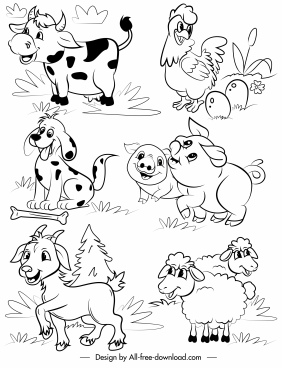 Download Vintage Farm Animals Free Vector Download 19 222 Free Vector For Commercial Use Format Ai Eps Cdr Svg Vector Illustration Graphic Art Design Yellowimages Mockups