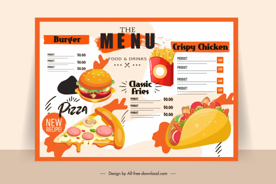 Fast Food Menu Samples Ff Menu clip art Free vector in Open office ...