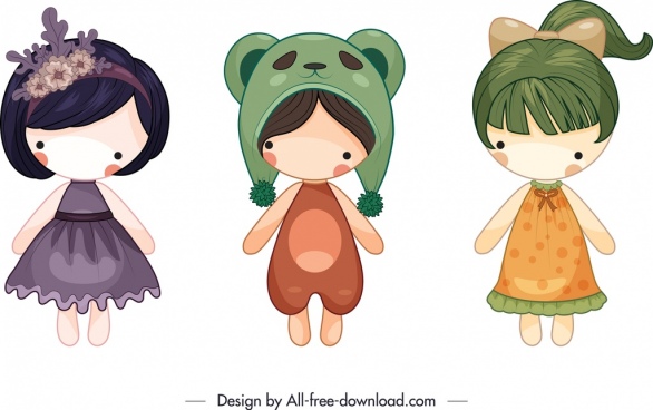 Girl Doll Icon Colorful Cute Design Cartoon Sketch Free Vector In Adobe Illustrator Ai Ai Format Encapsulated Postscript Eps Eps Format Format For Free Download 1 02mb,Anime School Background Night Time