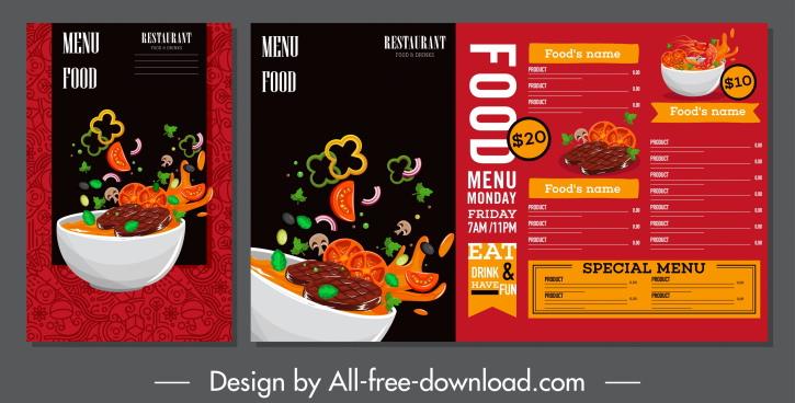 Food Menue Template Free Vector Download 33 744 Free Vector For Commercial Use Format Ai Eps Cdr Svg Vector Illustration Graphic Art Design
