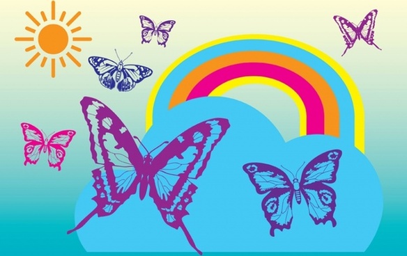 Download Rainbow Butterfly Free Vector Download 3 255 Free Vector For Commercial Use Format Ai Eps Cdr Svg Vector Illustration Graphic Art Design Sort By Relevant First