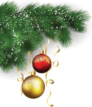 Free vector merry christmas decorated ball background Free vector in ...