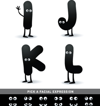 Funny childrens alphabet vector set Free vector in Encapsulated ...