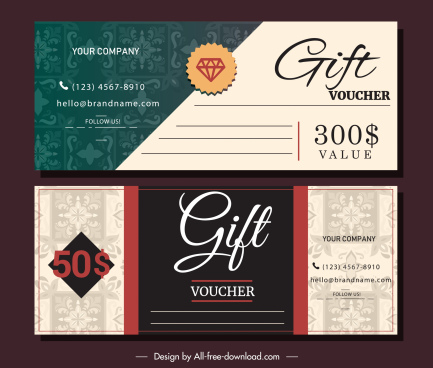 Gift Voucher Templates Illustrator Free Vector Download 233 869 Free Vector For Commercial Use Format Ai Eps Cdr Svg Vector Illustration Graphic Art Design