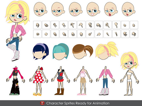 Download Vector Girl 2d Character Free Vector Download 9 724 Free Vector For Commercial Use Format Ai Eps Cdr Svg Vector Illustration Graphic Art Design