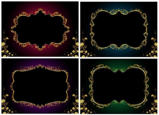 Gorgeous gold lace border vector 11 Free vector in Adobe Illustrator ai