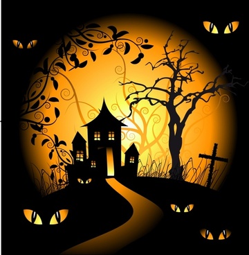 Halloween horror cartoon illustrators Free vector in Encapsulated ...